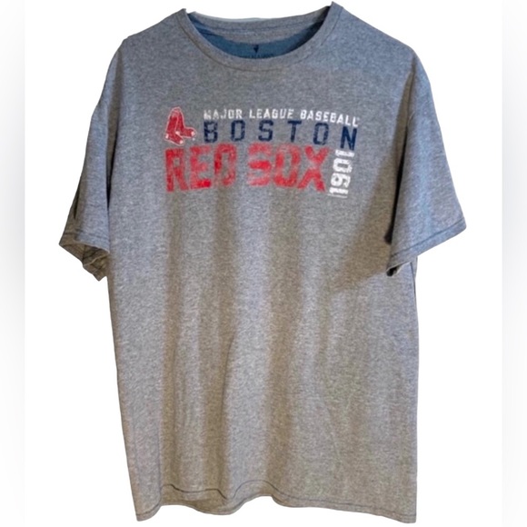 Boston Red Sox MLB Major League Baseball Top Gray Large - Picture 1 of 11